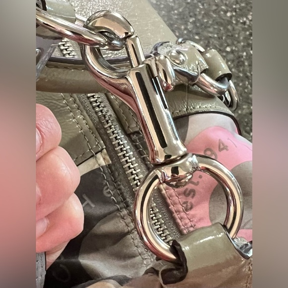 Vintage Authentic Coach F15451 Signature Ashley Snap Head Satchel Handbag Purse - Picture 13 of 16